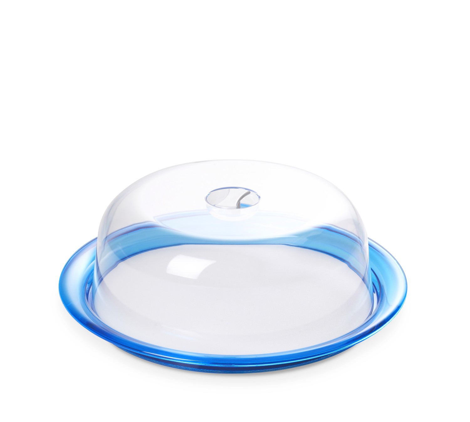 Italian Globo Cake Tray With Dome 32.5 Cm Turquoise