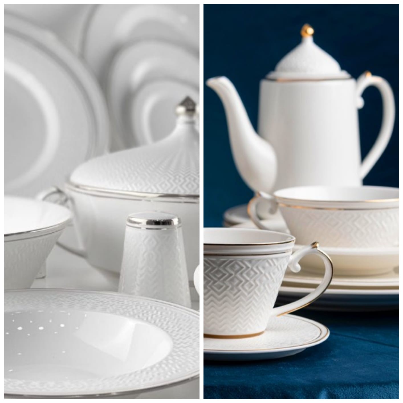 D'ORO full sofra set 110 pieces gold or silver