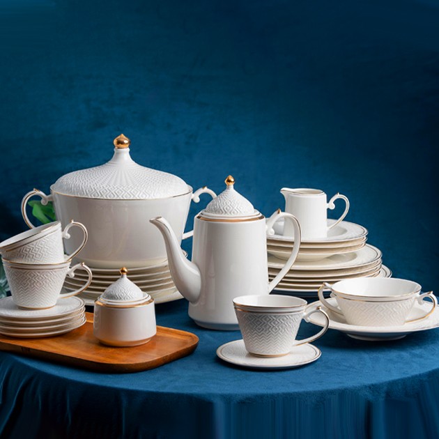 D'ORO sofra set gold 62 pieces