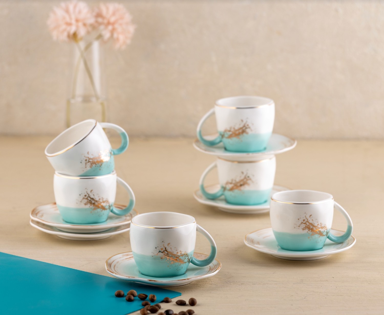 Nayrouz Coffee set Blue 12 Pieces