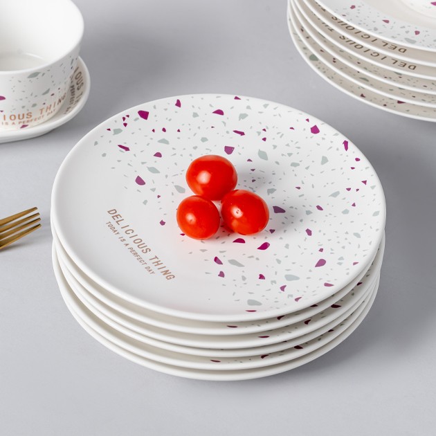 The Cake daily cake set purple dots 8 pieces