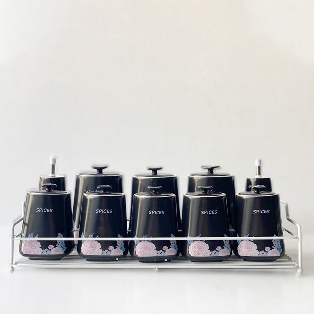 MGH Spices set 11 pieces Black